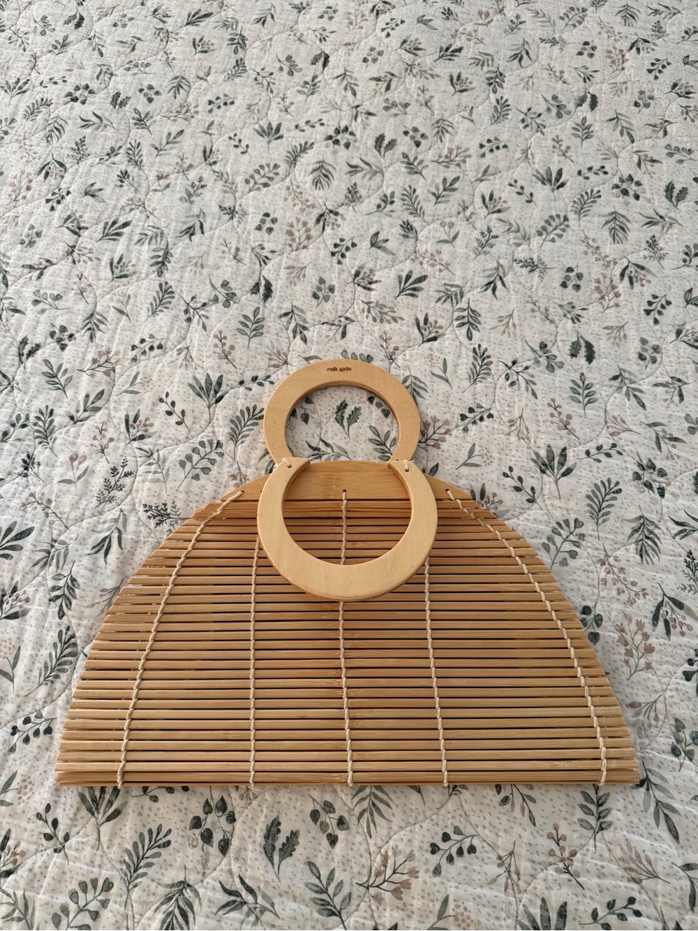 Cult Gaia Bamboo Handle Brown Vacation Bag Clutch Wristlet